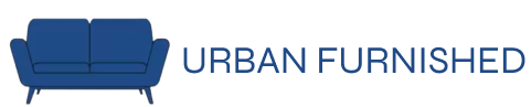 Blue couch icon and "URBAN FURNISHED" text.