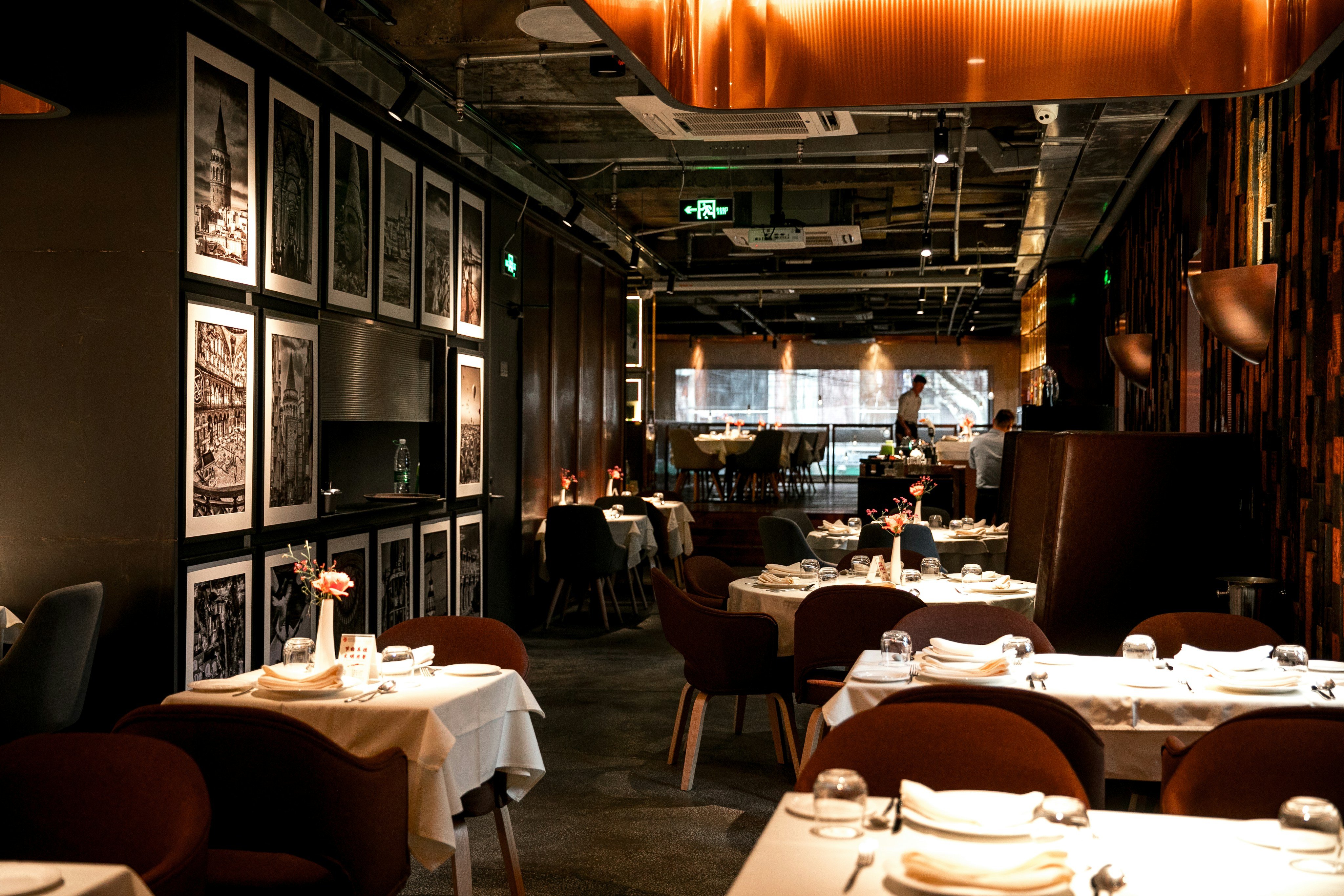 Elegant Michelin-star restaurant interior