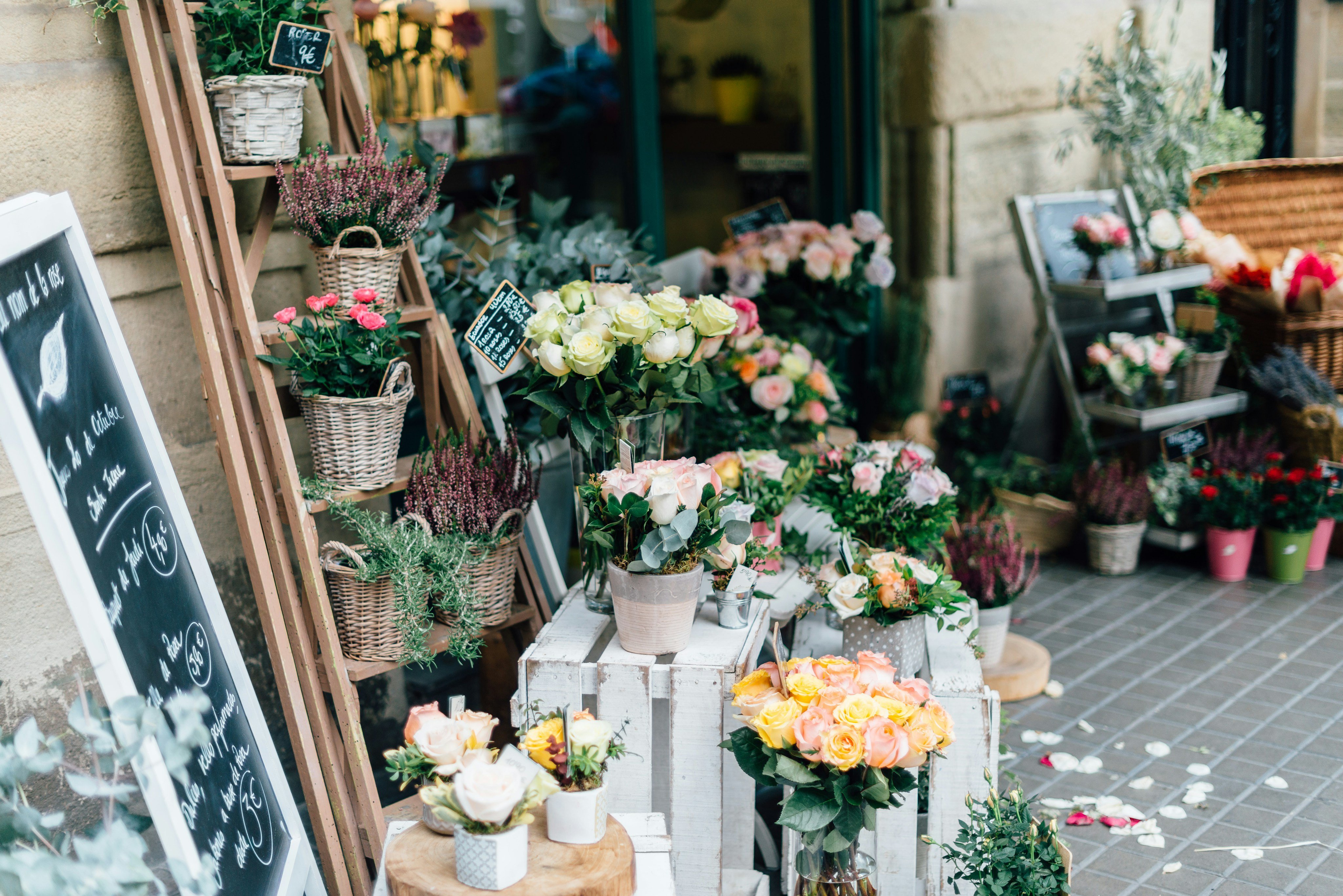 Flower shop storefront