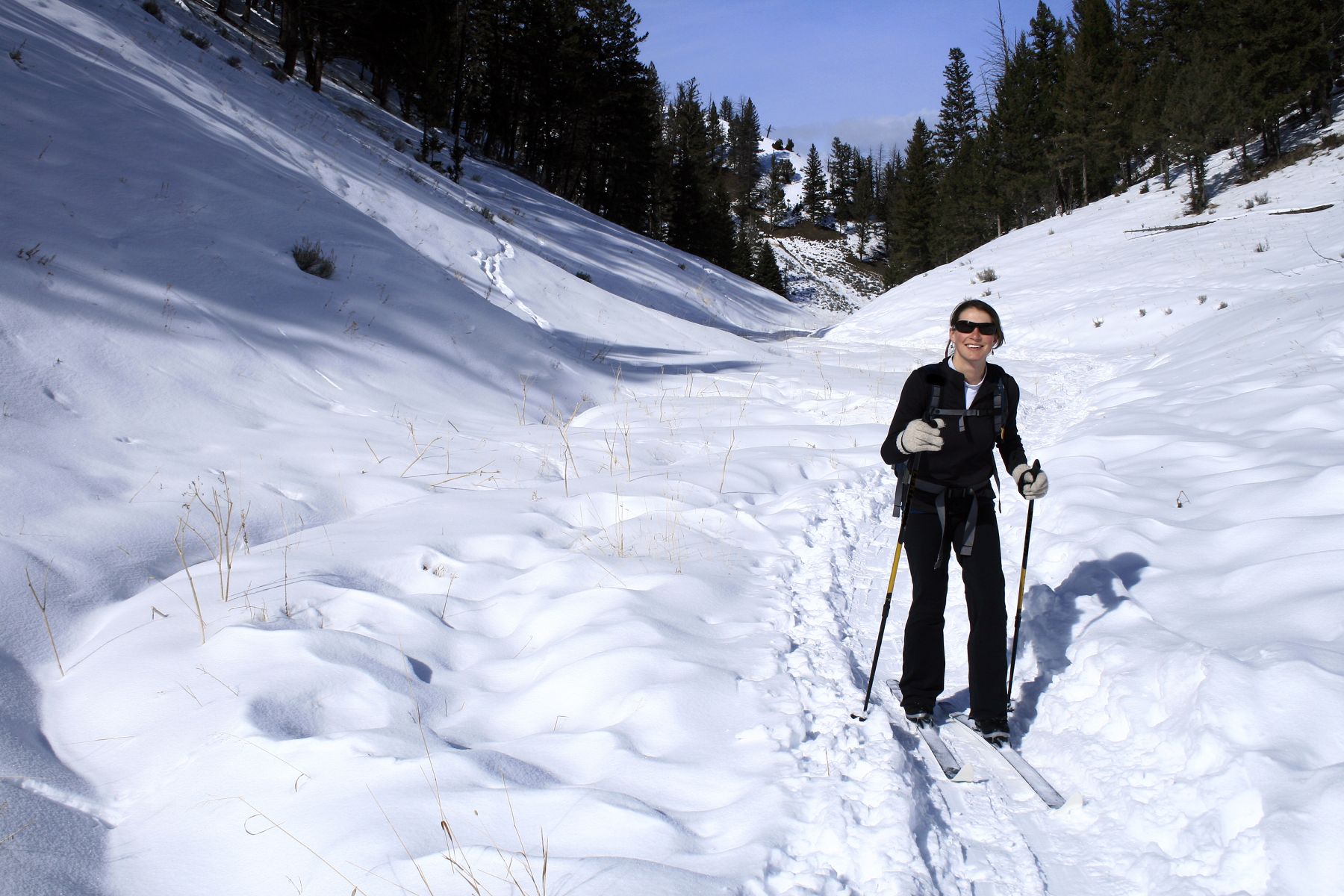 skiing in Yellowstone