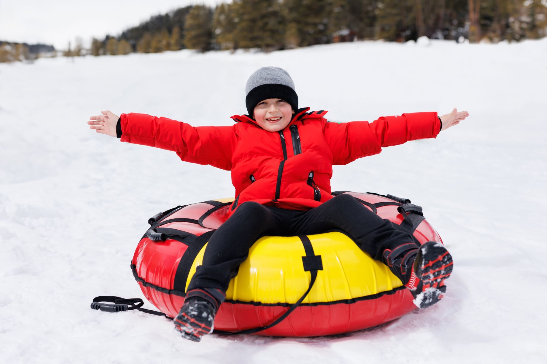 kid snow tubing