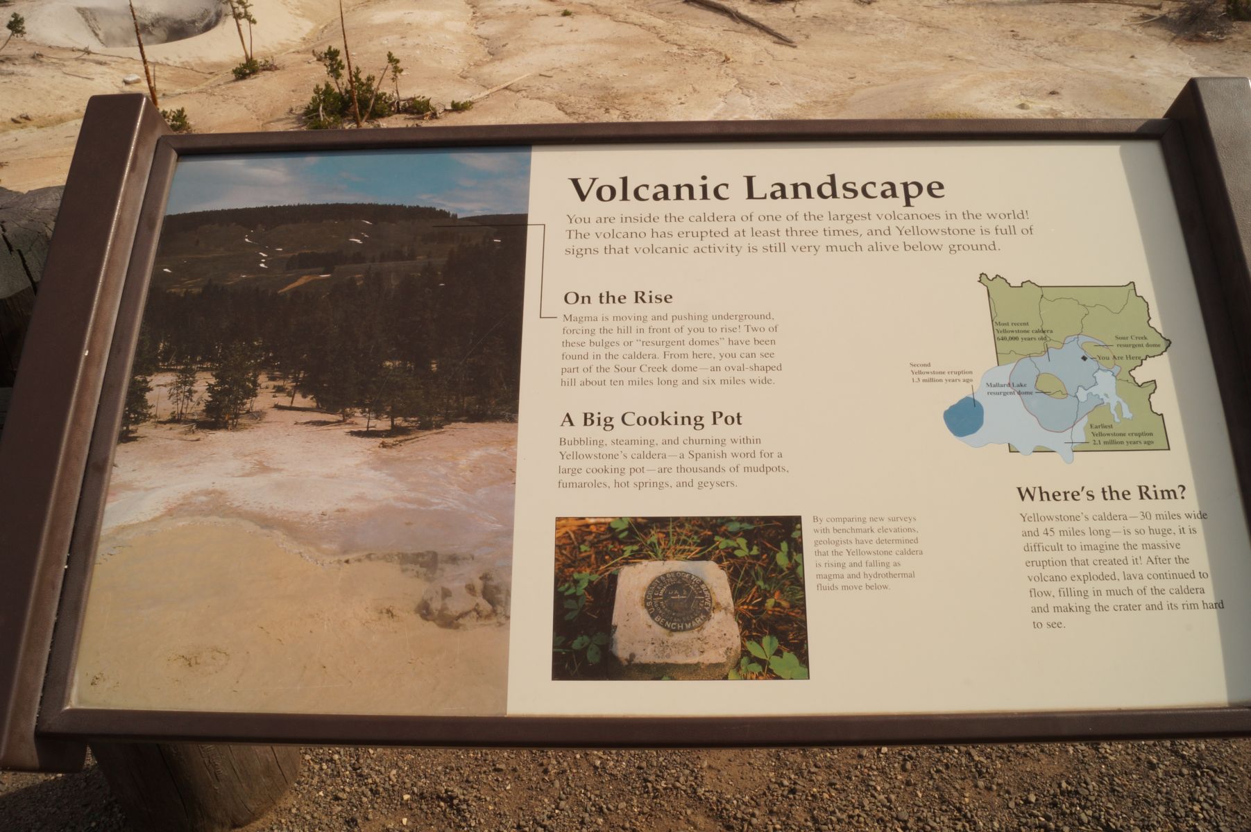 Yellowstone information plaque