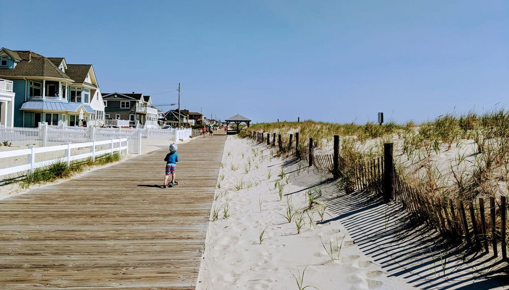 Lavallette boardwalk scene and beach access near Jersey Shore rental properties