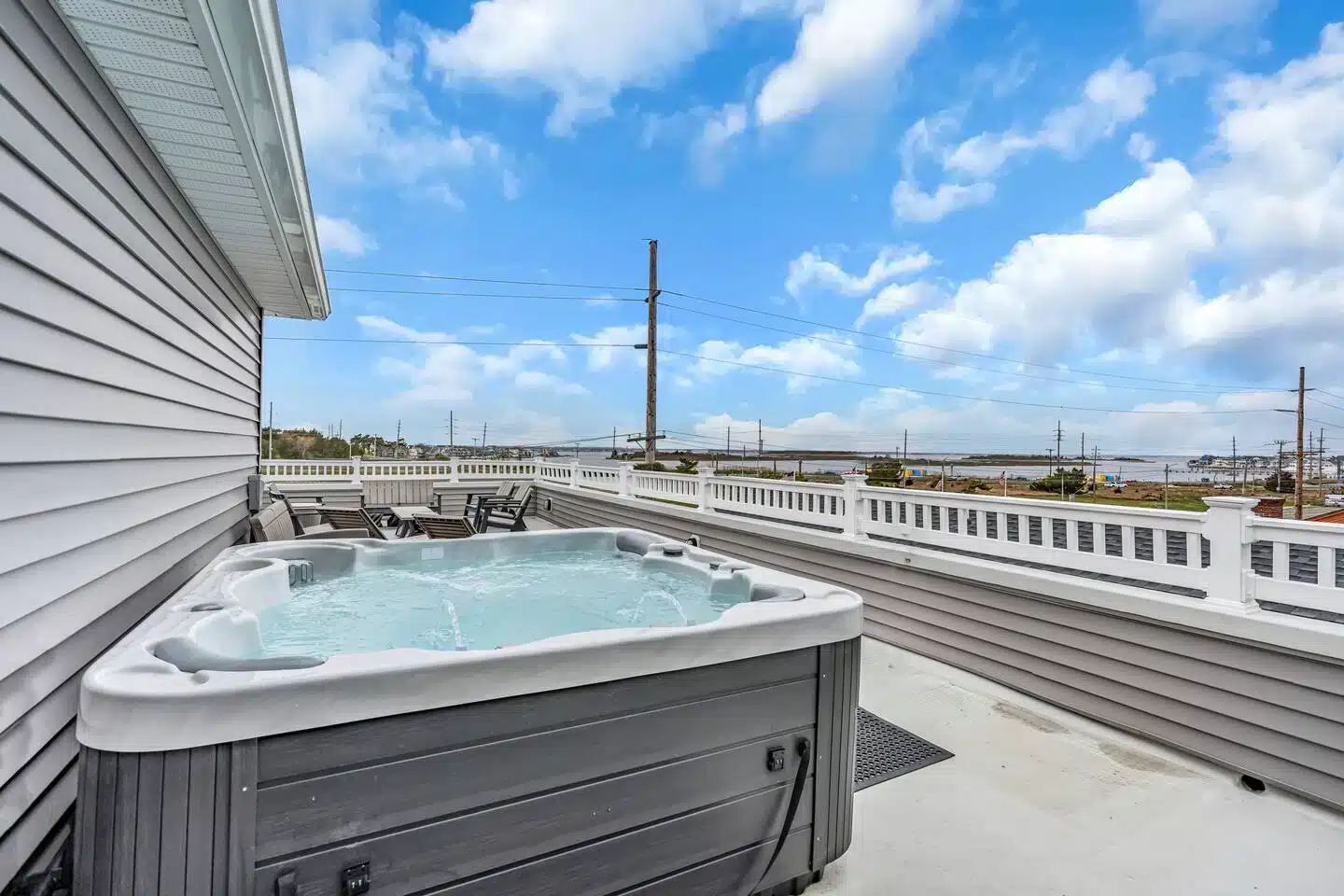 Jersey Shore vacation rental with hot tub and ocean view.
