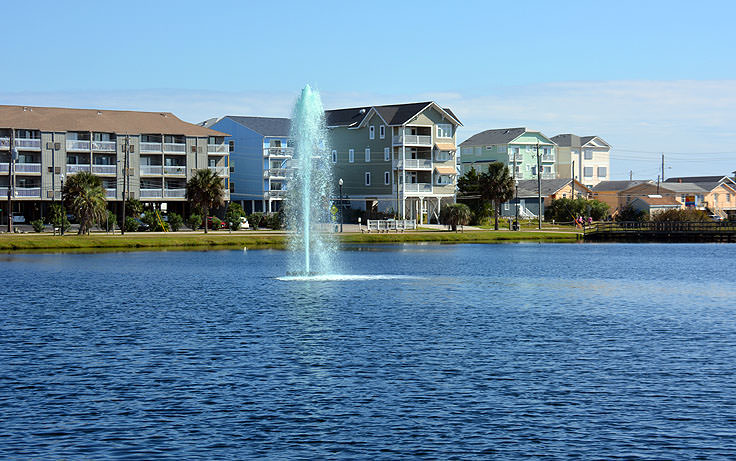 Water fountain at a Carolina Beach resort