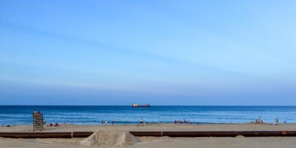 beach view showing beach nourishment
