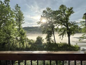 Mornings on the lake, with fog all over