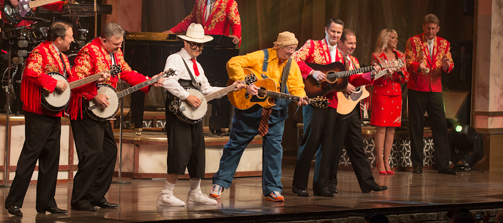 Presleys’ Country Jubilee performing on stage
