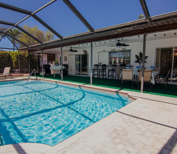Coastal Coral Paradise heated pool Cape Coral Florida vacation home